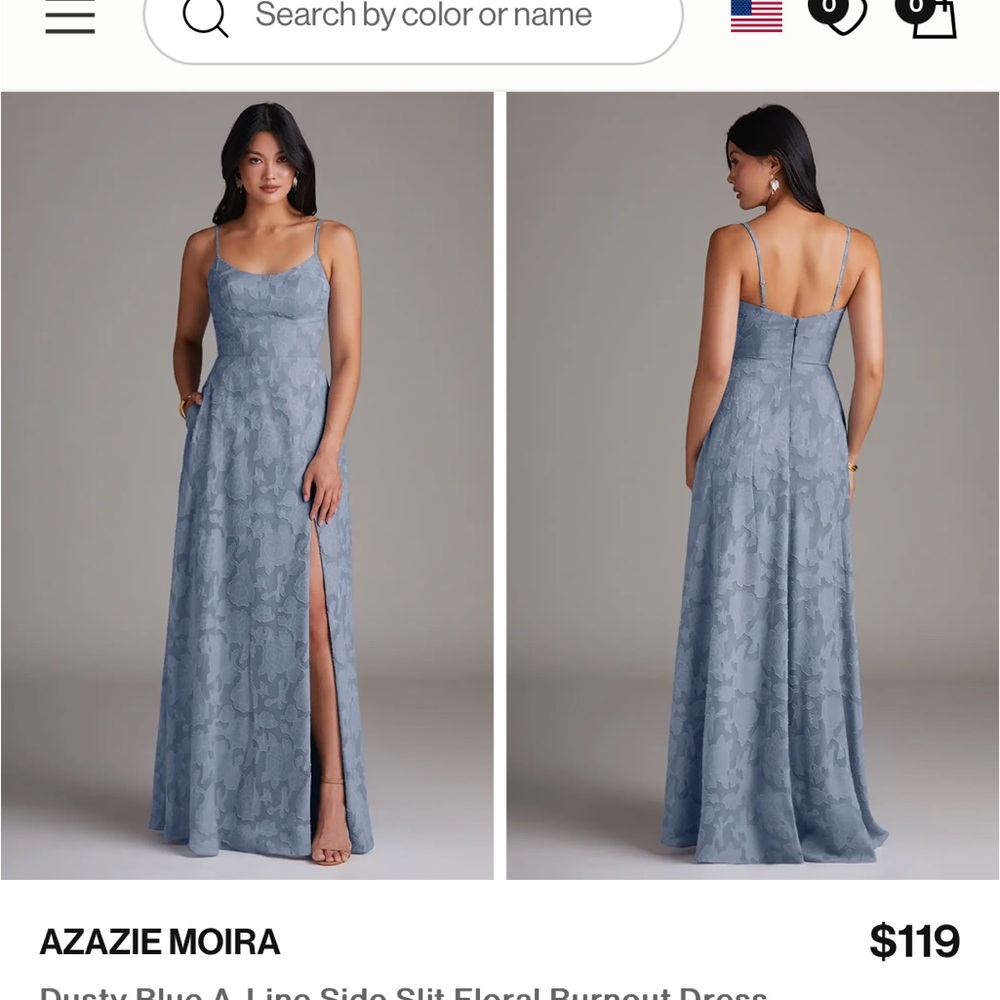 Azazie Dusty Blue